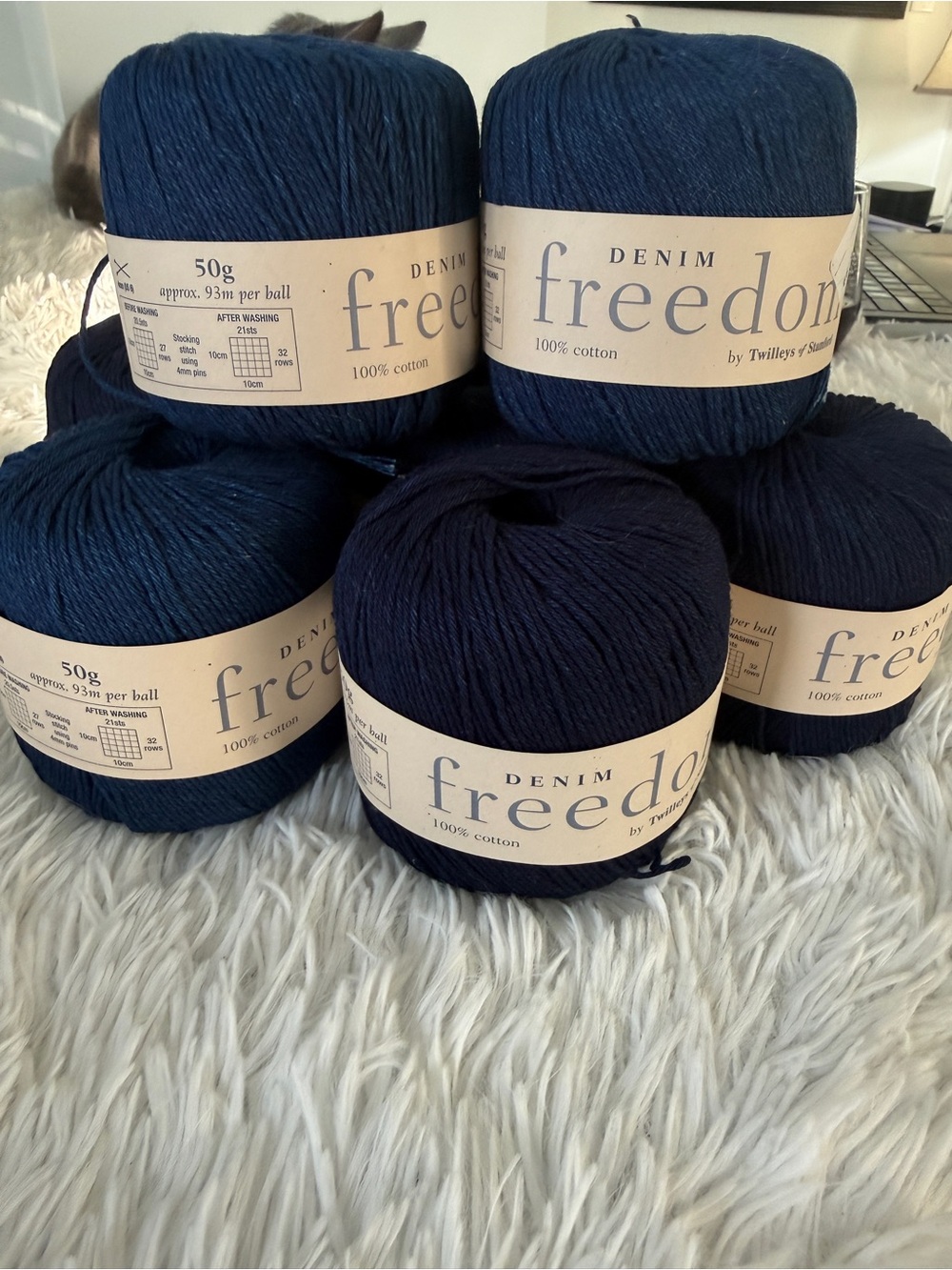 Tilly’s of Stamford Denim 100% Cotton yarn 9 x 50g balls